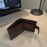 Men’s Everyday Button Tab Wallet - Cognac