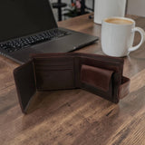 Men’s Everyday Button Tab Wallet - Cognac