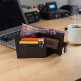 Men’s Everyday Button Tab Wallet - Cognac