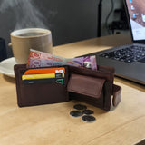 Men’s Everyday Button Tab Wallet - Cognac