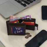 Men’s Button Tab Wallet with Coin Pocket - Brown