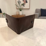 Men’s Button Tab Wallet with Coin Pocket - Cognac