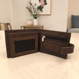 Men’s Button Tab Wallet with Coin Pocket - OLPL