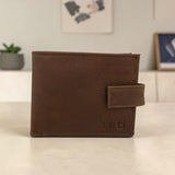 Men’s Button Tab Wallet with Coin Pocket - OLPL