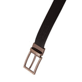 Genuine Full Grain  Leather Belt - Buffalo Print Black / Cognac Reversible - 1709BLCN