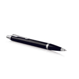 Personalised Parker IM Black Chrome Trim Ballpoint Pen