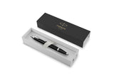 Personalised Parker IM Black Chrome Trim Ballpoint Pen