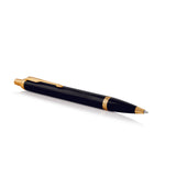 Personalised Parker IM Black Gold Trim Ballpoint Pen