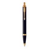 Personalised Parker IM Black Gold Trim Ballpoint Pen
