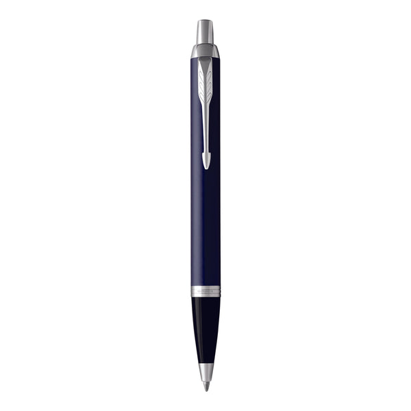 Personalised Parker IM Blue Chrome Trim Ballpoint Pen