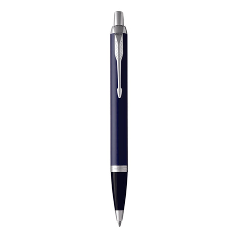 Personalised Parker IM Blue Chrome Trim Ballpoint Pen