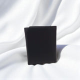 Men's Genuine Leather Tri Fold Wallet - Black