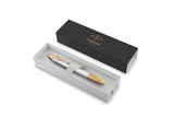 Personalised Parker IM Premium Pearl Gold Trim Ballpoint Pen