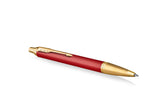 Personalised Parker IM Premium Red Gold Trim Ballpoint Pen