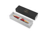 Personalised Parker IM Premium Red Gold Trim Ballpoint Pen