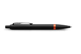 Personalised Parker IM Vibrant Rings Satin Black with Flame Ornage Accents Ballpoint Pen