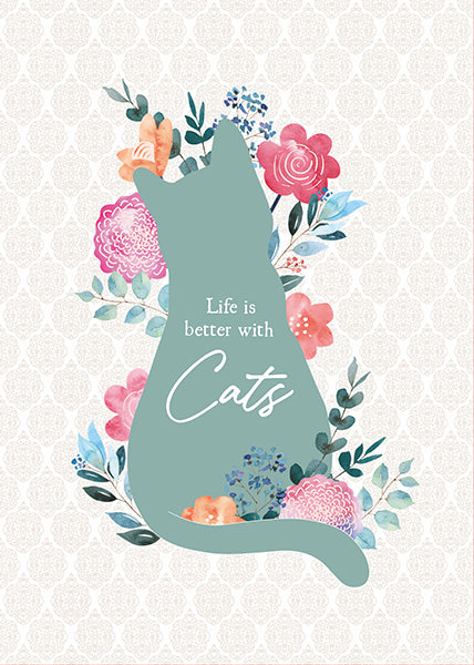 Better with Cats - Microfibre Cloth - Tea Towel