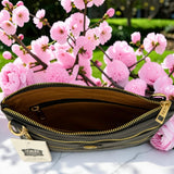 Woman's Genuine Leather Small Crossbody Purse - Black