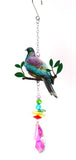 Colorful Metal Bird Suncatcher - Wood Pigeon (Kereru)