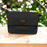Woman's Genuine Leather Small Crossbody Bag - Black