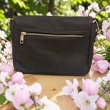 Woman's Genuine Leather Small Crossbody Bag - Brown