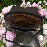 Woman's Genuine Leather Small Crossbody Bag - Brown