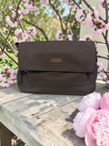 Woman's Genuine Leather Small Crossbody Bag - Brown