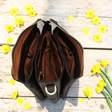Woman's Genuine Leather Medium Crossbody Bag - Cognac