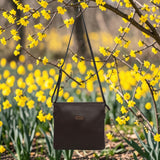 Woman's Genuine Leather Medium Crossbody Bag - Cognac