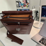 Men’s Genuine Leather Small Crossbody Office Bag - Atul Cog