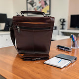Men’s Genuine Leather Small Crossbody Office Bag - Atul Cog