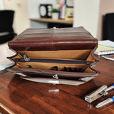 Men’s Genuine Leather Small Crossbody Office Bag - Atul Cog