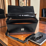 Genuine Leather Multifunctional Office Bag GM BL-TAN