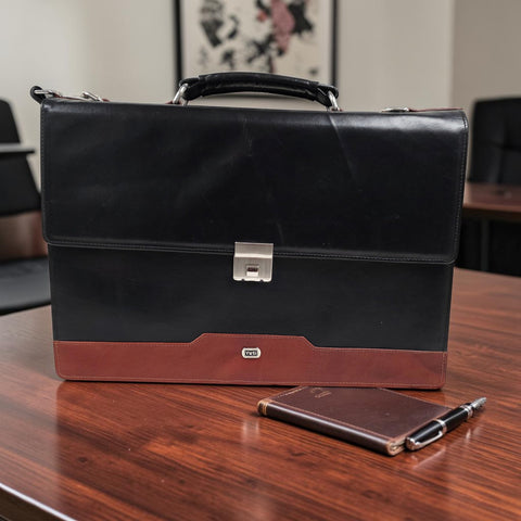 Genuine Leather Multifunctional Office Bag GM BL-TAN