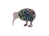 Kiwicraft  Paua Kiwi Brooch with Box
