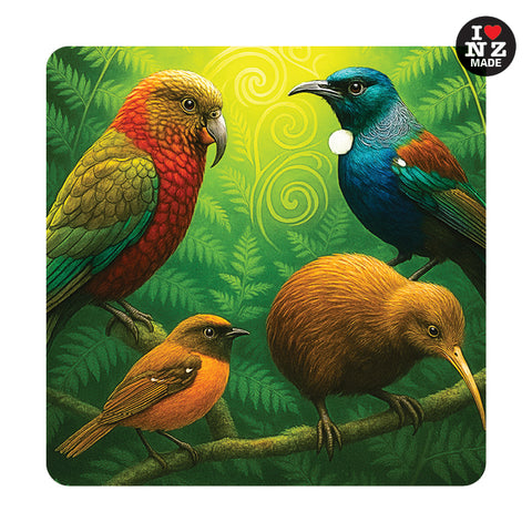 Doug Healy Acrylic Coaster - NZ Native Birds