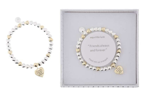 Equilibrium Bracelet Silver Plated - Friends Always and Forever
