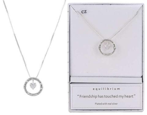 Equilibrium Silver Plated Necklace - Friendship