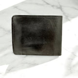 Men's Genuine Leather Classic Bi Fold Wallet with Coin Pocket - Black