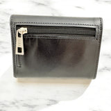 Woman’s Genuine Leather Tri Fold Wallet - Black