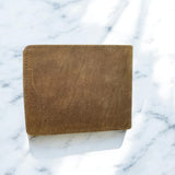 Men's Genuine Leather Two Tone Wallet with Flap Over ID Windows - Crazy