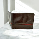 Men's Genuine Leather Two Tone Wallet with Coin Pocket - Brown