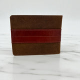 Men's Genuine Leather Two Tone Stripe Wallet - Crazy