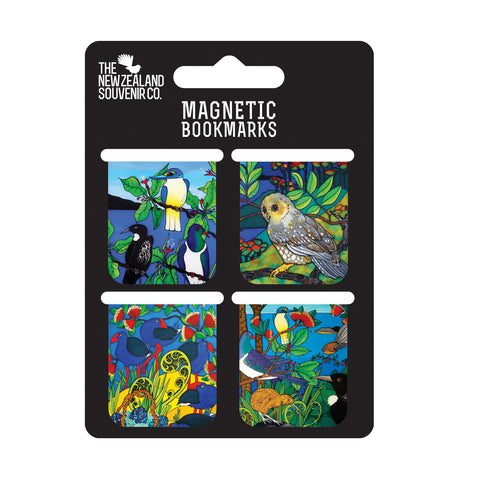 Jo May Colourful Native Birds Set of 4 Magnetic Bookmarks