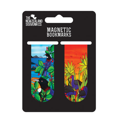 Jo May - Tui and Pukeko Set of 2 Magnetic Bookmarks