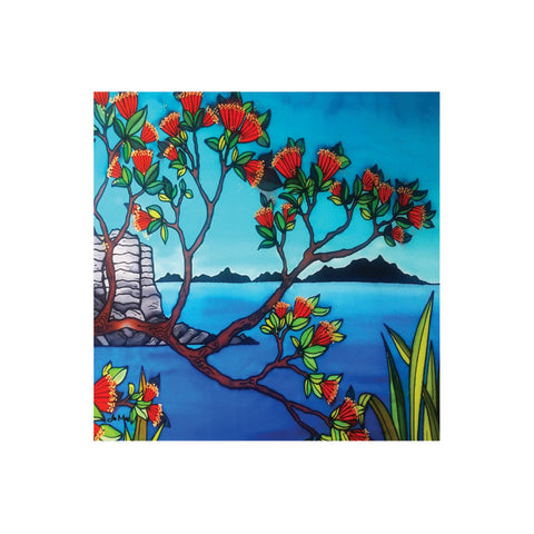 Jo May Textured Coastal Scenery - 3D Cork Backing Ceramic Tile - Wall Hanging