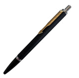 Personalised Parker Latitude Matte Black Ball Pen With Gold Trim