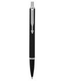 Personalised Parker Latitude Matte Black Ball Pen With Chrome Trim
