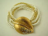 Kiwicraft Gold Leaf and Pearl Beads Bracelet with Box