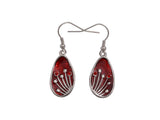 Kiwicraft Rhodium Red Pohutukawa Earrings with Box
